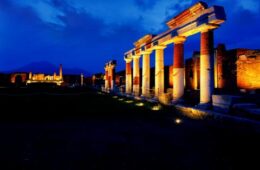 pompei di notte, scavi illuminati